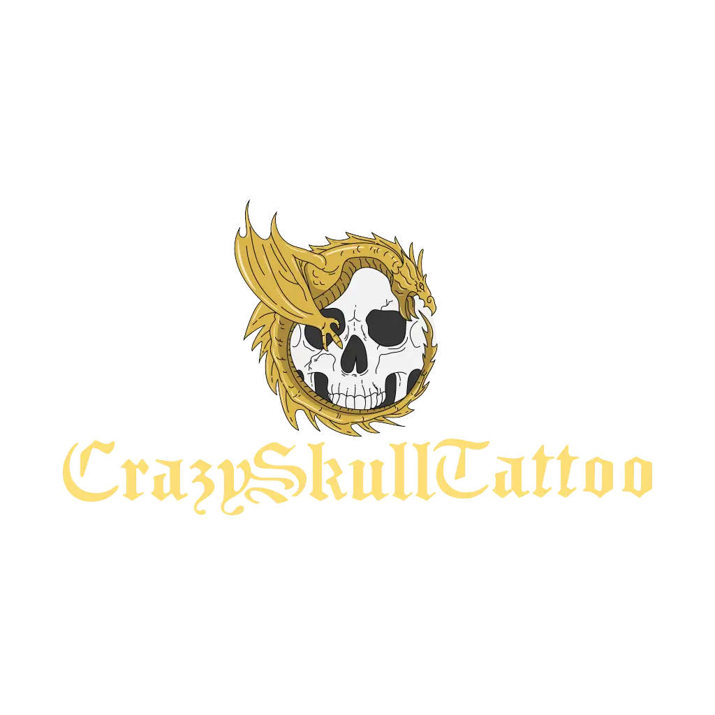 Logo crazyskulltattoo tatoueur à Poitiers illustré par Julien Girardet Monsieurju, illustrateur graphiste à Poitiers