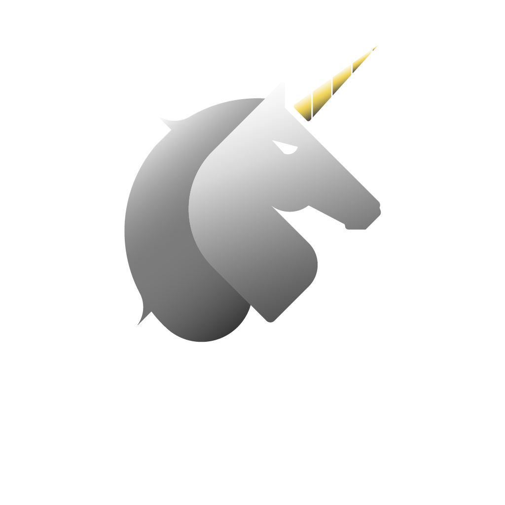 Logo vectoriel représentant une licorne. Illustré par Julien Girardet Monsieurju, illustrateur graphiste à Poitiers