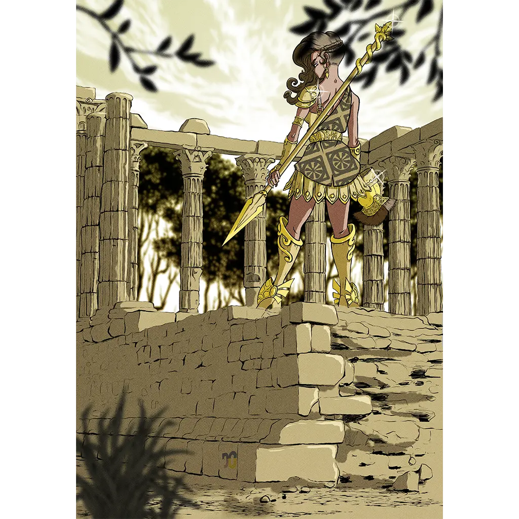 Illustration Athéna par Monsieurju, illustrateur et graphiste à Poitiers