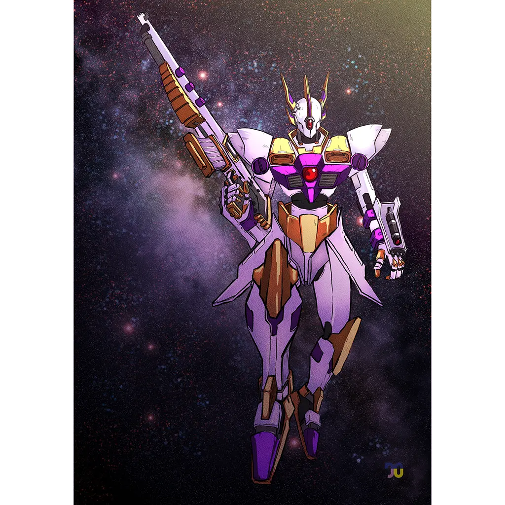Illustration Mecha, dessin de monsieurju illustrateur et graphiste à Poitiers